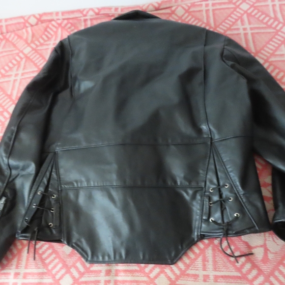 Vintage EXCELLED 1927 Black Leather Jacket- USA sz 44 - Picture 8 of 12